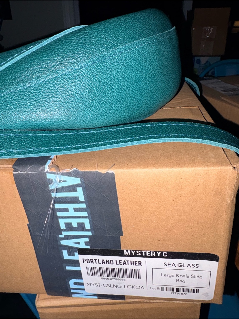 Portland Leather Goods Large Koala Sling Bag in Sea Glass - New in Box - NIB - Picture 5 of 5